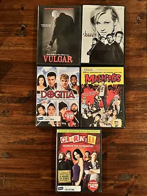 Five Kevin Smith DVDs: Dogma Vulgar Chasing Amy Mallrats & Clerks II • $10