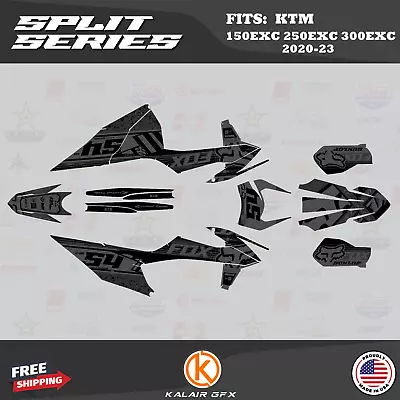 Graphics Kit For KTM 150XC-W 250XC-W 300XC-W 2020 2021 2022 2023 Split - Smoke • $214.12