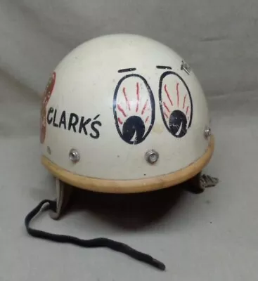 Vintage Hand Painted Racing Motorcycle Helmet • $19.99