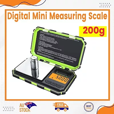 MINI 200g 0.01 DIGITAL POCKET SCALES JEWELLERY PRECISION ELECTRONIC WEIGHT NEW • $33.55