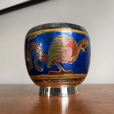 Miguel Pineda Mexican Art Silver Bowl - Mayan Aztec Bird - Offering Cup • $450