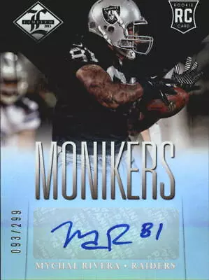 2013 Limited Monikers Autographs Silver #192 Mychal Rivera/299 • $4.20