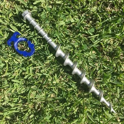 $28.90 • Buy Large Alloy Screw In Peg With ABS Guy Rope Holder 300mm