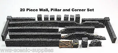 WWScenics Stone Wall And Pillars Sections 20 Pcs - Wargames 25-28mm  • £16.99