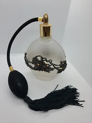 Vintage Art Deco Frosted Glass Perfume Atomizer Retro Refillable • $17.45