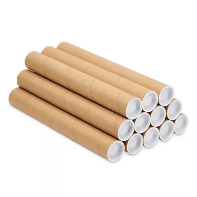 Cardboard Mailing Tubes Cylinder 50/76mm Kraft Packaging Poster Tube • $21.78