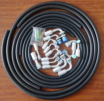 A/C Air Conditioning Ext Length Hoses & Fittings & O-rings Kit Universal • $139.45