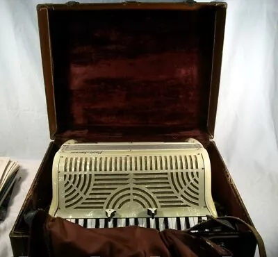 Vintage Paolo Soprani Accordion With Case Made In Italy 1950s • $299