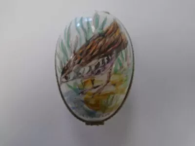 Vintage Limoges Porcelain Egg Shaped Trinket Box • £6.99