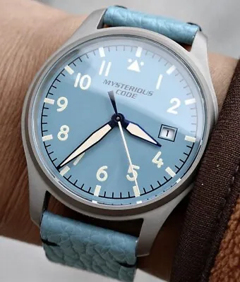 Mysterious Code Men Automatic Watch Titanium Pilot Sport Mechanical Wristwatch • $159.33