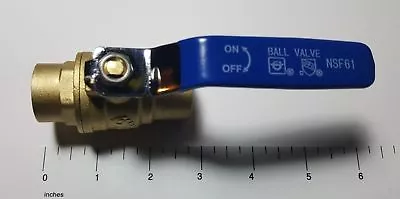 1) 3/4  Sweat Shut Off Sweat Ball Valve Lead Free Brass Full Port 600 Wog • $5.79