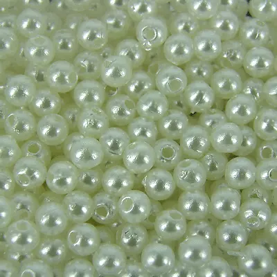 £2.15 • Buy Wedding Sewing QUALITY Acrylic FAUX PEARLS  IVORY Pearl Beads 3 4 5 6 8 10mm