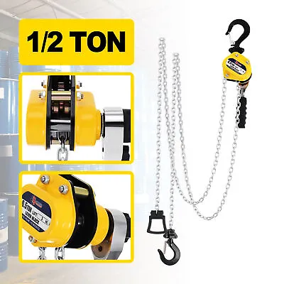 Portable G80 1/2Ton Mini Lever Chain Hoist Ratchet Type Come Along Puller Highly • $55.95