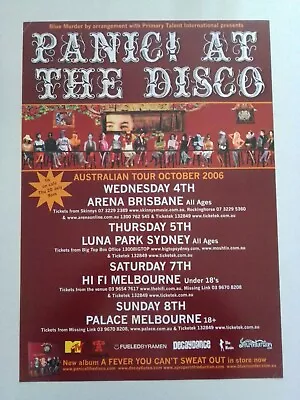 Panic At The Disco - 2006 Australian Tour - Original Promo Poster  • $9.99