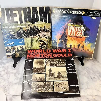 Vietnam World War I Victory At Sea Vinyl Record Lot War Documentary Combat Map • $24.99