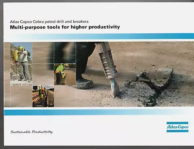 £7 • Buy Atlas Copco Cobra Petrol Drill & Breakers 2011 UK Market Sales Brochure