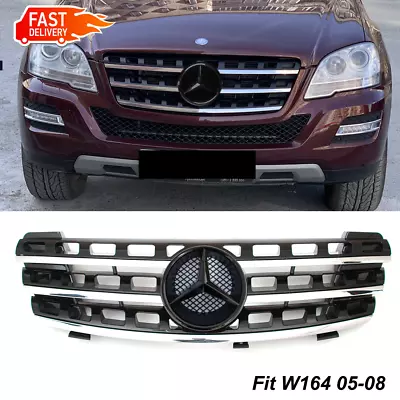 AMG Grill W/emblem For 2005-2008 Mercedes Benz ML Class W164 ML320 ML350 ML550 • $85.63