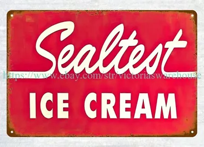 Sealtest Ice Cream Metal Tin Sign Dads Garage Signs • $18.95