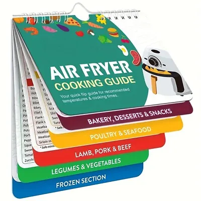 Air Fryer Cooking Guide Times Temperature Conversion Chart - UK SELLER • £2.75