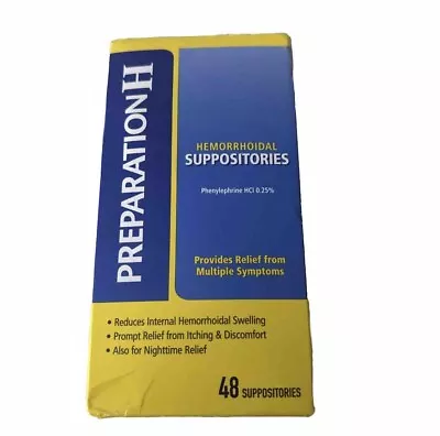 PREPARATION H Hemorrhoid Symptom Treatment Suppositories 48 Count • $24.99