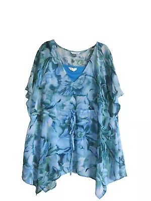 Changes By Together Blue Floral Two Piece Top Size 22 • £1.50