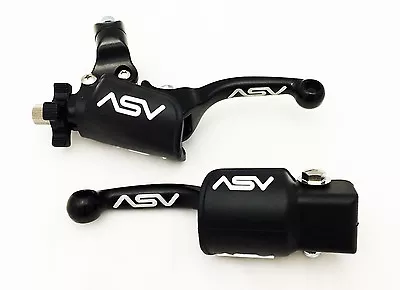 ASV F3 Front Brake Clutch Perch Levers Shorty Black Dust Covers YF 450F 450FX • $159.95