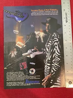 Ibanez Guitars 1991 Print Ad - Great To Frame! • $6.95