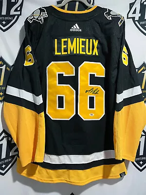 MARIO LEMIEUX Pittsburgh Penguins SIGNED Autograph JERSEY PSA COA Adidas Pro 56 • $1049.99