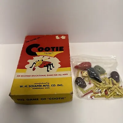 Vintage The Game Of COOTIE Complete With Original Box W.H Schaper MFG Co. Toy • $35