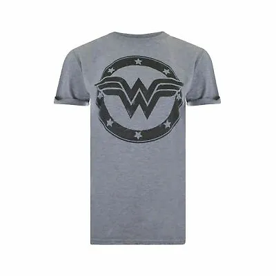 Official DC Comics Ladies Wonder Woman Logo  T-shirt Grey Sizes S - XL • £13.99