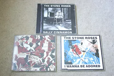 Stone Roses CD Singles Bundle One Love I Wanna Be Adored Sally Cinnamon. • £14.95