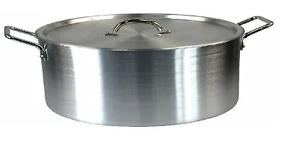 £25.99 • Buy 12  Shallow Aluminium Cooking Saucepan Stock Stew Soup Casserole Catering Pot