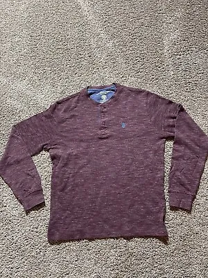 U.S. Polo Assn Long Sleeve Shirt Mens Size Small Maroon Long Sleeve Thermal • $6.74