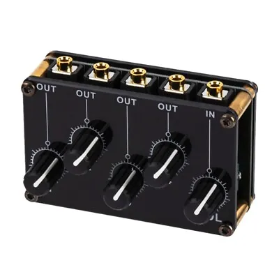 Mini 4 Channel Stereo Line Mixer 1in4out For Live Studio Recording Low Noise • £17.69