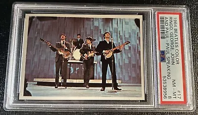 PSA 8 Paul McCartney Rookie Card 1964 Beatles Color #17 Topps John Lennon Ringo • $139.99