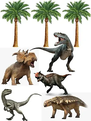 Dinosaurs Edible Cake Topper SET • £7.49