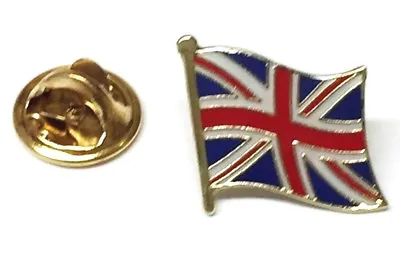 Union Jack UK Flag Metal Pin Badge - British Made • £1.95