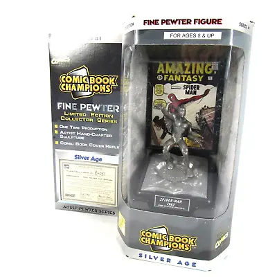 Spiderman Comic Book Champions Fine Pewter Figure New Sealed In Box • $32