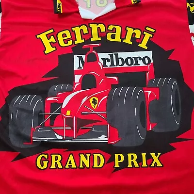 Vintage Ferrari Marlboro Racing Jersey Polo Shirt Grand Prix World Champion  • $50