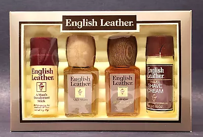 Vintage English Leather Gift Set Mem Company 4 Bottles NOS • $39.95