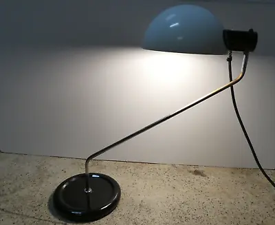Vintage Harvey Guzzini Plastic Shade Metal Base Swivel Desk Table Study  Lamp • $645