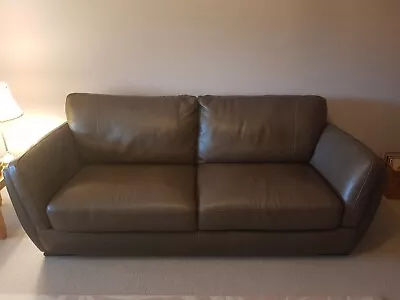 Natuzzi Leather Sofas Used In Brown - Great Condition Only Light Use • £200