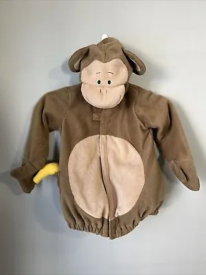 OLD NAVY Size 2T/3T Brown Fleece Monkey Costume Top Halloween Dress Up • $17