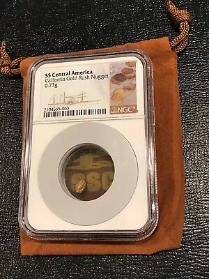 Ngc 0.73 Gram 1857 Ss Central America Shipwreck Of California Gold Rush Nugget-e • $199.99