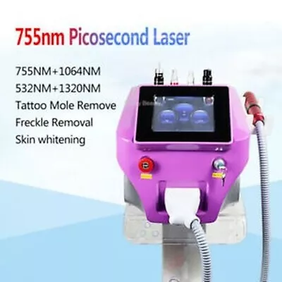 Picosecond Laser Machine Yag Pico Laser Tattoo Removal Equipment Carbon Peel • £998