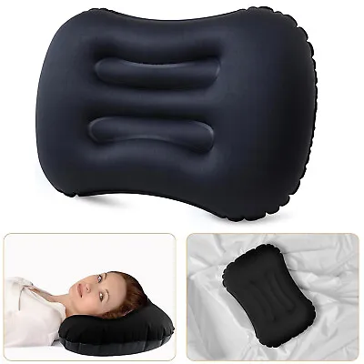 $17.99 • Buy Travel Camping Pillow Head Rest Inflatable Cushion Rectangle Blow Up Air Pillows