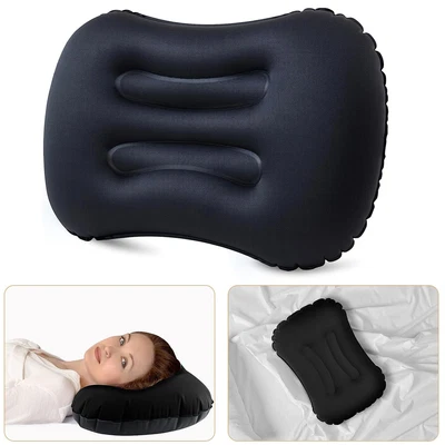 $17.99 • Buy Travel Camping Pillow Head Rest Inflatable Cushion Rectangle Blow Up Air Pillows