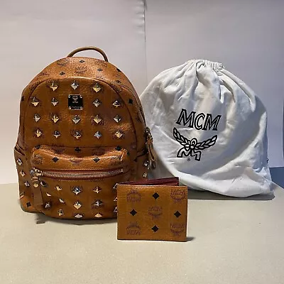 MCM Stark Studded Backpack And Vintage Wallet • $599.99