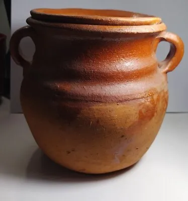 Mexican? Antique Clay Pottery Jar Pot Vessel Stamped Collectible • $97.50