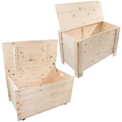 Wooden Storage Trunk Toy Box Chest / XL Or XXLarge / Plain Unpainted Pine DIY • £114.95